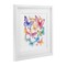 Stupell Industries Rainbow Butterflies Rabble Framed Print Under Glass, design by Creative Studio